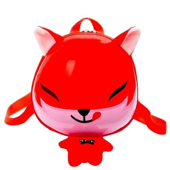 NWT BACKPACK CHILDREN SCHOOL BAG UNISEX FOX BABY RED. 9’x3’x10’in. - Picture 5 of 17